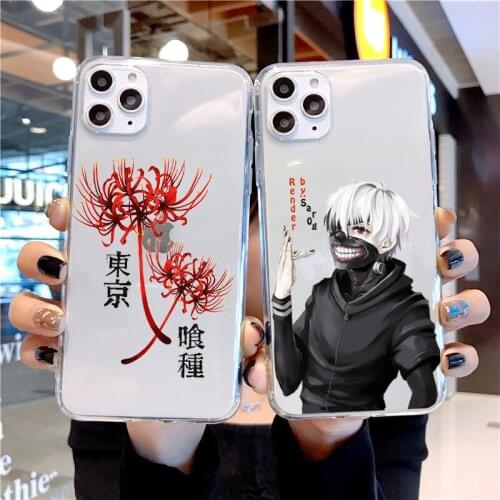 Soft Clear Shockproof Phone Case for IPhone XR X XS 12 11 Pro Max 7 8 6 6S Plus SE2020 Japan Anime Tokyo Ghoul Suave Cover