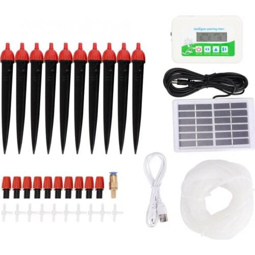 Irrigation Kit Solar Watering Timer Set Flower Plant Intelligent Drip Irrigation Kit Tool small sprinkler nozzle Irrigation Tool