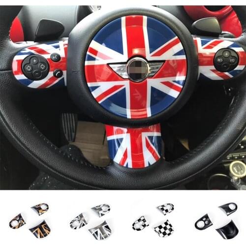 Steering Wheel Panel Multimedia Button Cover For MINI Cooper R55 R56 R57 R58 R59 R60 Panel Button Switch Trim Accessories Parts