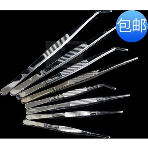 An Qisheng medical 304 stainless steel tweezers non-slip tip straight elbow with tooth plucking thickened hardened precision too