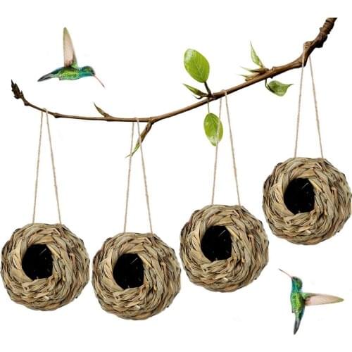 Hanging Bird House Spherical Bird Nest Hand-woven Bird Cage Bird Nest New Outdoor Cage Shelter Hideaway Bird Nest Bird Supplies