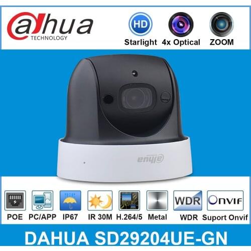 Dahua English Original MINI PTZ 4x optical zoom Starlight New model SD29204UE-GN replace for SD29204T-GN,free DHL shipping