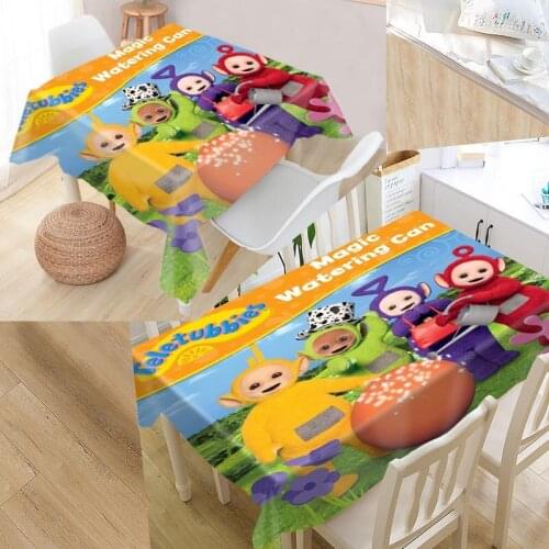Teletubbies Custom Table Cloth Oxford Print Rectangular Waterproof Oilproof Table Cover Square Wedding Tablecloth