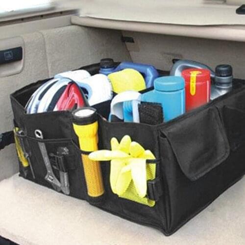 1Pcs Car Storage Bag Waterproof Foldable Oxford cloth Tidying Car Organizer Multi-use Tools Car Trunk Seat Car Accessoires