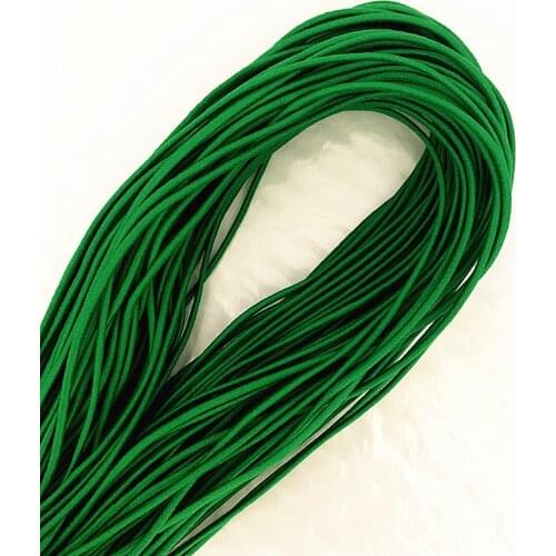 2mm Dark green high elasticity round elastic bandage round elastic rope rubber band elastic line DIY sewing accessories 5-20 m
