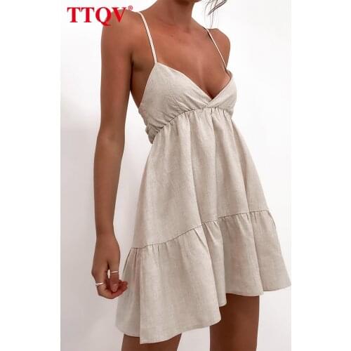 Льняные летние платья TTQV China At AliExpress