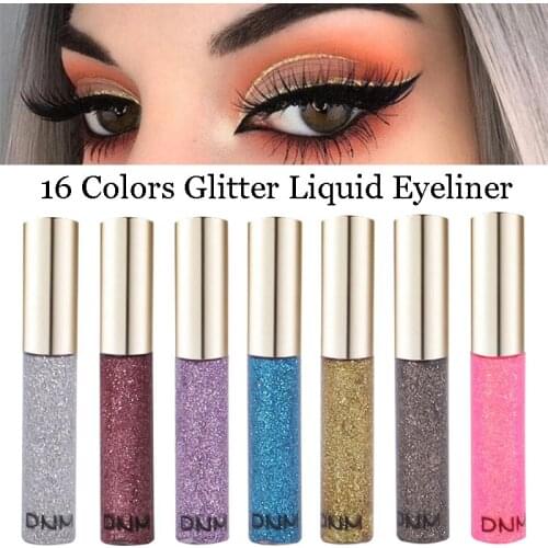 14 Colors Liquid Eyeliner Pen Waterproof Quick Drying Eye Liner Pencil Long Lasting Shimmer Glitter Eyeshadow Makeup Cosmetic
