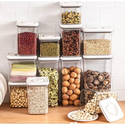 XiaoGui 800ML/1300ML/1400ML/2400ML/3200ML Box Storage Plastic Kitchen Storage Organizer Boxes Food Containers Kitchen