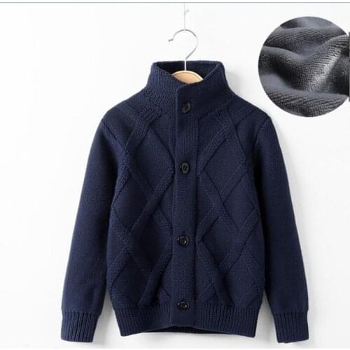Winter Kids Baby Boys Sweater 2021Autumn Full Sleeve Thicken Warm knitted Outwear Coat Toddler Children Girl Cardigan Sweater