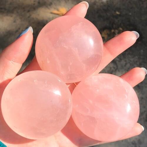 1Pcs Natural rose powder crystal massage, reiki healing beautiful crafts home decoration decoration pieces beautiful gifts