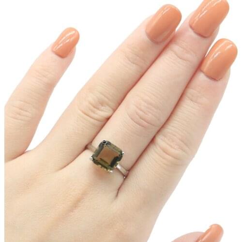 20x20mm Delicate Fine Cut Big Round 7.8g Violet Tanzanite Ladies Dating 925 Sterling Silver Rings Eye Catching