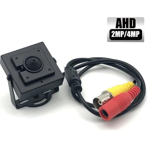 2MP 4MP AHD Mini Camera HD 3.7mm Lens CCTV Small Black Metal 1080P Analog High Definition Video Surveillance Security Camera