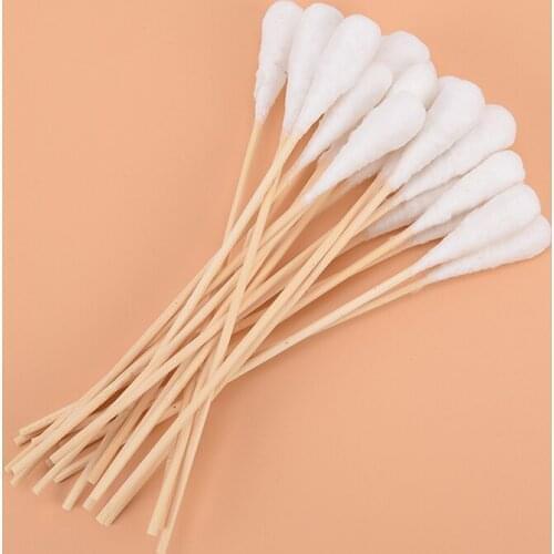 20pcs Women Beauty Makeup Cotton Swab Cotton Buds Make Up Wood Sticks Nose Ears Cleaning Cosmetics Health Care 20cm