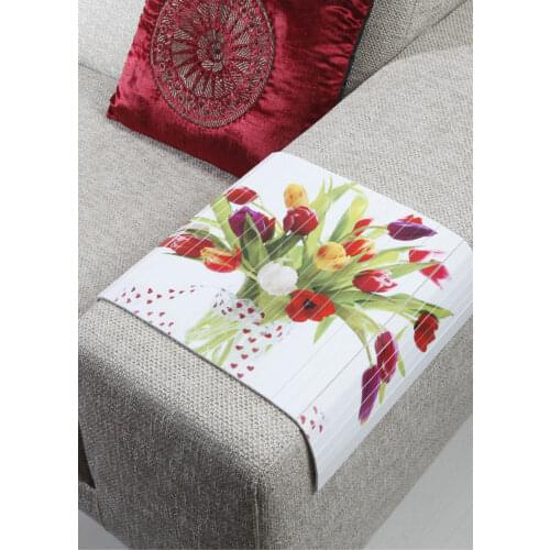 30X40 cm Full Fit Bouquet Tulip Printed Sofa Table 2021 Home Decoration Sofa Tray