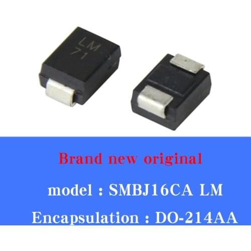 50/pcs Lot New original TVS transient suppression diode SMBJ16CA screen printing LM two-way 16V DO-214AA