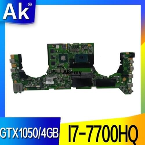 Akemy DABKNMB28A0 Laptop motherboard For Asus ROG Strix GL703VD GL703V original mainboard I7-7700HQ GTX1050