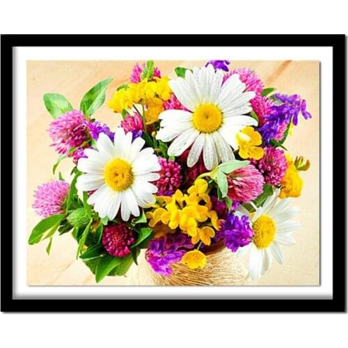 Diamond Embroidery 5D DIY Diamond Painting Flower Chrysanthemum Diamond Painting Cross Stitch Rhinestone BY05