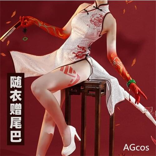 Arknights Nian Cosplay Costume Woman Sexy Dress Outfits Game Nian Cosplay Clothes Cheongsam Costumes Sets Dresses