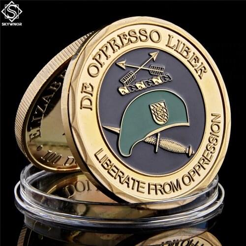 United States Army Special Forces Green Berets De Oppresso Liber Liberate From Oppression Challenge Collectible Coins