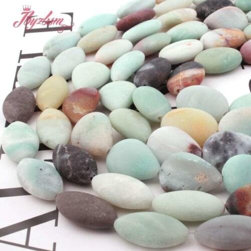 Natural Frost Amazonite Multicolor Stone Beads 10x14/15x20/12x20mm For DIY Necklace Bracelet Jewelry Making 15" Free Shipping