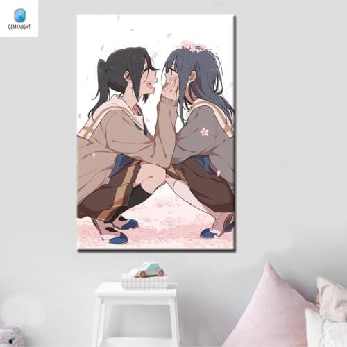Digital paint by numbers Japan style painting Liz und ein Blauer Vogel diy digital painting gift for friends anime posters