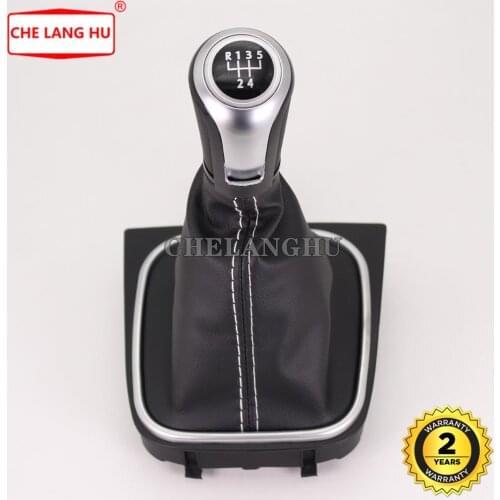 For VW Golf 5 V A5 MK5 Variant 2007 2008 2009 2010 2011 2012 2013 2014 car 5 speed Gear shift knob pu leather Boot