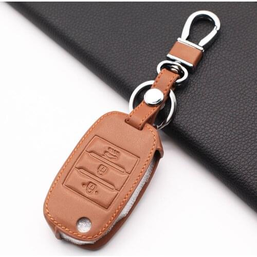 Hot sale leathe key case key bag key cover for Kia Ceed Sorento cerato K3 K3S K4 K5 KX3 Sportage KX5 3 buttons remote control