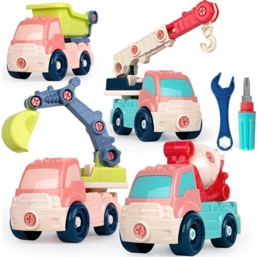 DIY Nut disassembly Toys Children Screw disassembly Vehicles Truck Blocks Handmade Educational Toys Assemble Screw Driver Nut