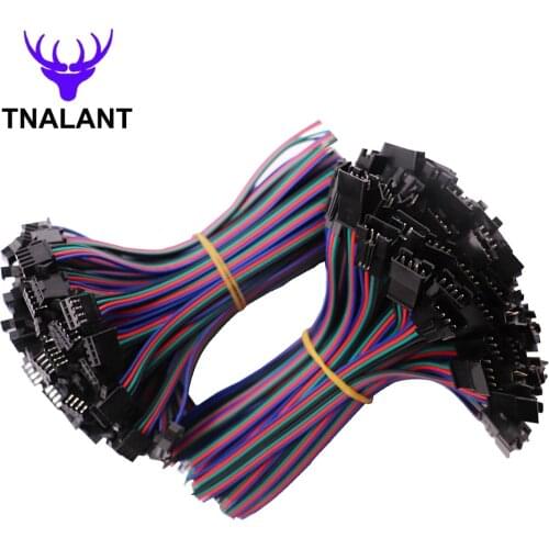 JST LED Connectors 2/3/4/5/6 Pin Extension Cable SM Male Female Wires For 3528 5050 RGB RGBW RGBWW LED Strip light