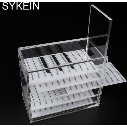 False Eyelashes Storage Box 5 Layers Acrylic Pallet Lash Holder For Eyelash Extension Individual lash Volume Display Stand Tools