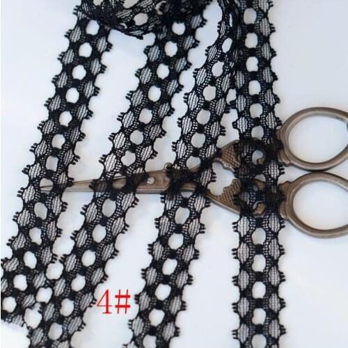 10 Meters High Quality Black Elastic Lace Trim Lace Ribbon For Sewing Crafts Underwear Decoration Accessories DIY 1.8cm Width