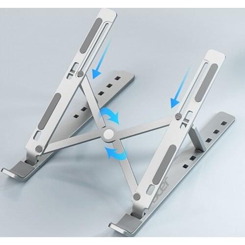 Portable Aluminum Portable Stand Foldable Notebook Stand Macbook Pro Stand Adjustable Stand Universal laptop tablet bookshelf