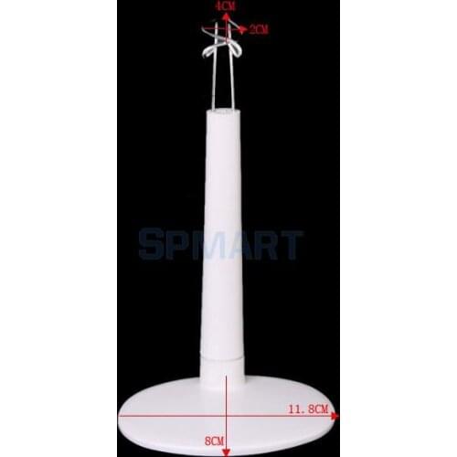 SPMART White Adjustable Doll Stand 8.7 - 13.4 Inch