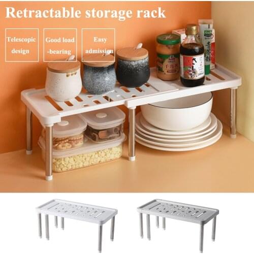 Adjustable Home Closet Organizer Storage Shelf for Kitchen Space Saving Storage rack Foldable Cabinet Holders Home Storage