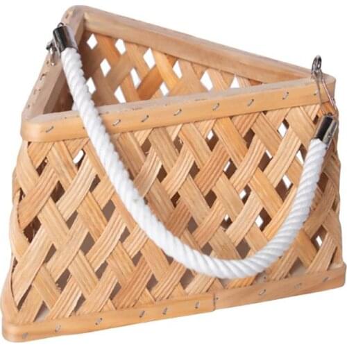 Rattan hand-held flower baskets, holiday woven flower baskets, flower pots, flower packaging baskets, kitchen storage bags