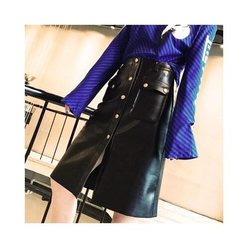 Top brand New Fashion 2020 Reak Genuine Sheep Leather Skirt G17 high quality