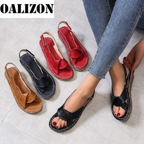 Womens Sandals Summer Female Slippers Flat Wedges Shoes Woman Peep-toe Comfort Platform Sandalias Casual Shoes Mujer Slingback