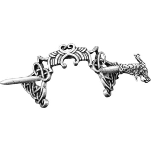 Knot Dragon Hairpins Hair Clip, Norse Vicking Updo Stick Hair Slide Hair Barrettes Irish Hair Jewelry for Long Hair