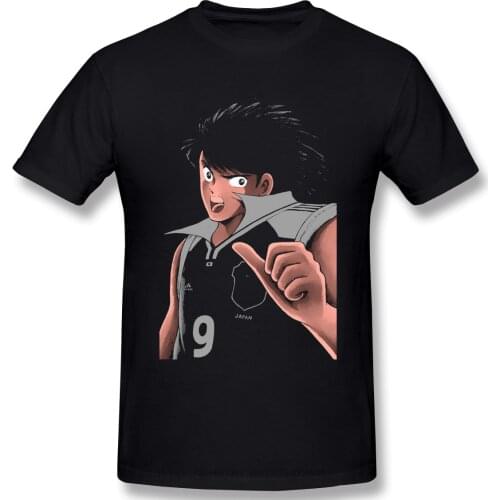 Captain Tsubasa Oozora Taro Misaki Football Anime TShirts for Men Kojiro Hyuga Funny Crewneck Cotton T Shirt 2020