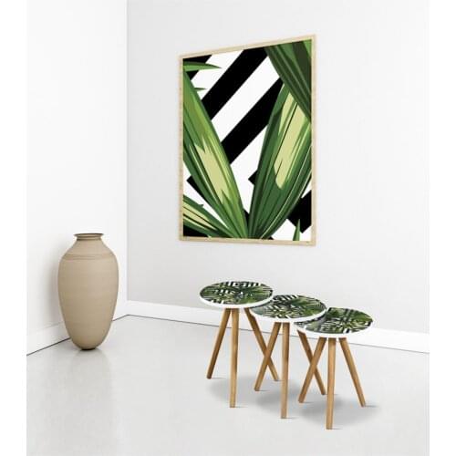 Modern pcs set Zigon coffee table Pattern Green Leaf Tree coffee tables table basse furniture living room table
