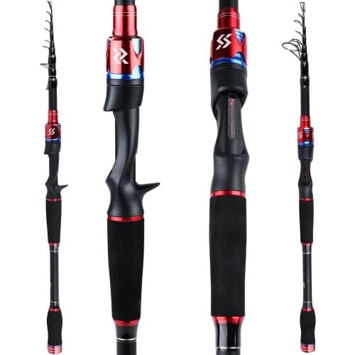 Sougayilang 24 Ton Carbon Telescopic Lure Fishing Rod Spinning Casting Ultra Light Portable Travel Rod Fishing Tackle Pesca