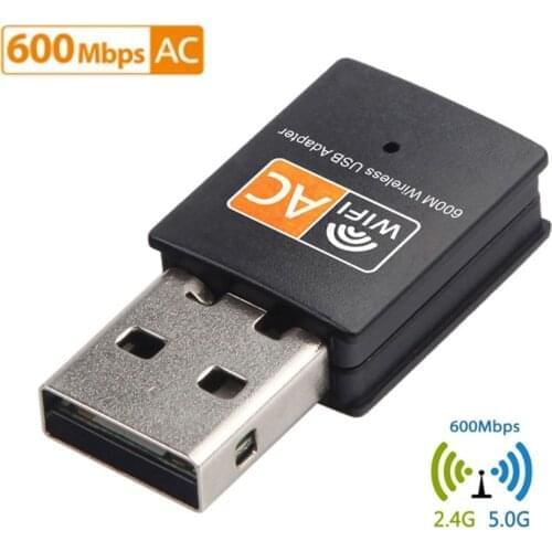 2.4GHz+5GHz Dual Band 600mbps USB Wifi Adapter Wireless Network Card Wireless USB WiFi Adapter wifi Dongle PC Network Card
