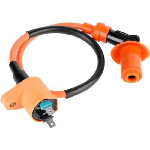 VODOOL Performance Motorcycle Ignition Spark Plug Coil Wire Cable Motorbike Styling For GY6 50cc 125cc 150cc Scooter Moped Kart