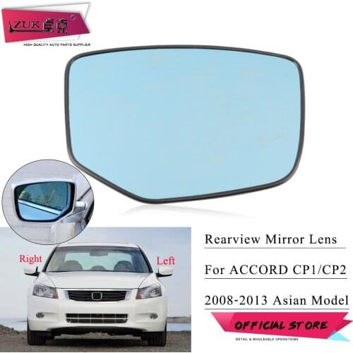 ZUK Heated Outer Rearview Mirror Glass Mirror Lens For HONDA ACCORD 2008 2009 2010 2011 2012 2013 CP1 CP2 Asian Model Blue Lens