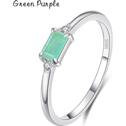 S925 Stelring Silver Ring Charm Luxury Green Tourmaline Fashion Finger Rings For Women Fine Jewelry Accessories New Bijoux