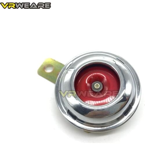 12v Motorcycle Electric Horn Chrome plated Red Heart iron Horn Waterproof Loud Speakers for Scooter Moped Dirt Bike ATV