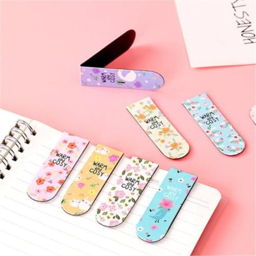 18pcs Mini Magnetic Bookmark Set Kawaii Bookmark Stickers Book Marker Paper Reading Students Stationery Supplies