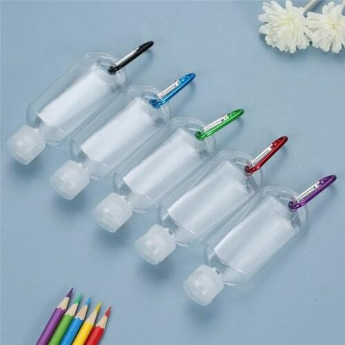 24/36/48PCS Travel Plastic Clear Keychain Bottle Portable Leak-proof Empty Refillable Container Flip Cap with Bag Funnels 50ML