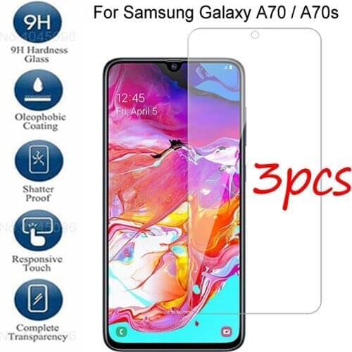 3pcs Tempered Glass For Samsung Galaxy A70 s Protective Glass Screen Protector For Samsung a70 s 70 A 70 A70s safty Glass 6.7