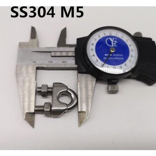 30pcs M5/5mm Wire Rope Clip U-Bolt Type 304 Stainless Steel U Bolt Clamp